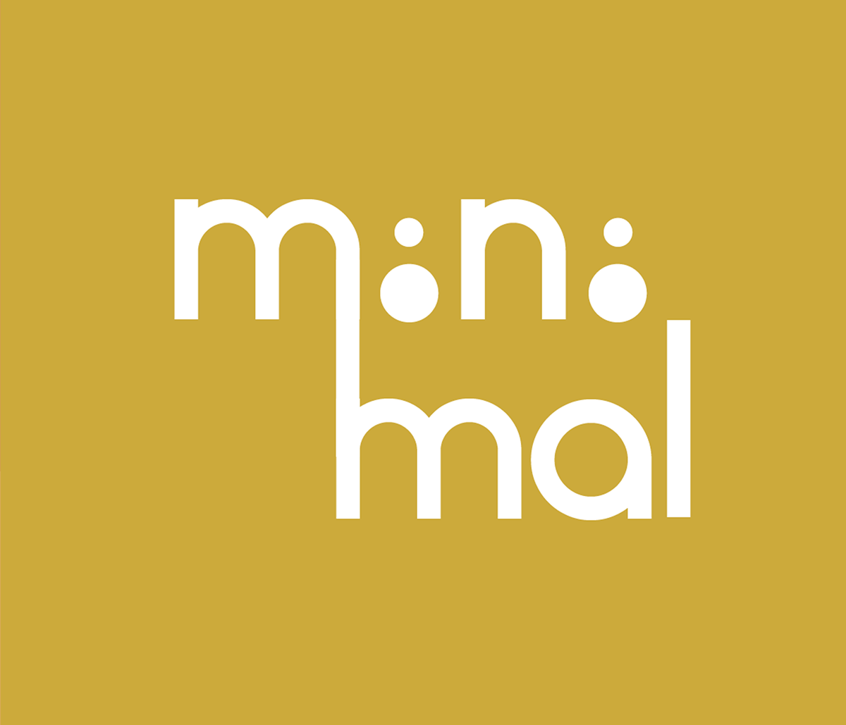 Typography design of the word MINIMAL.